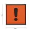 PVC Klettpatch No.13060 Caution orange/schwarz 4 x 4