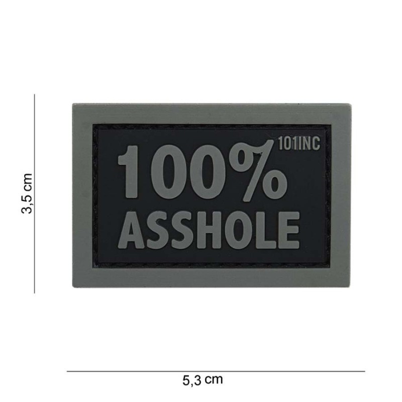 Klett Patch 3D No.11101 100% Asshole schwarz/grau 3,5 x 5,3