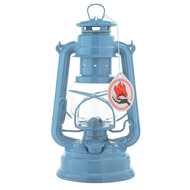 Petroleumlampe Feuerhand 276 Sturmlaterne pastellblau