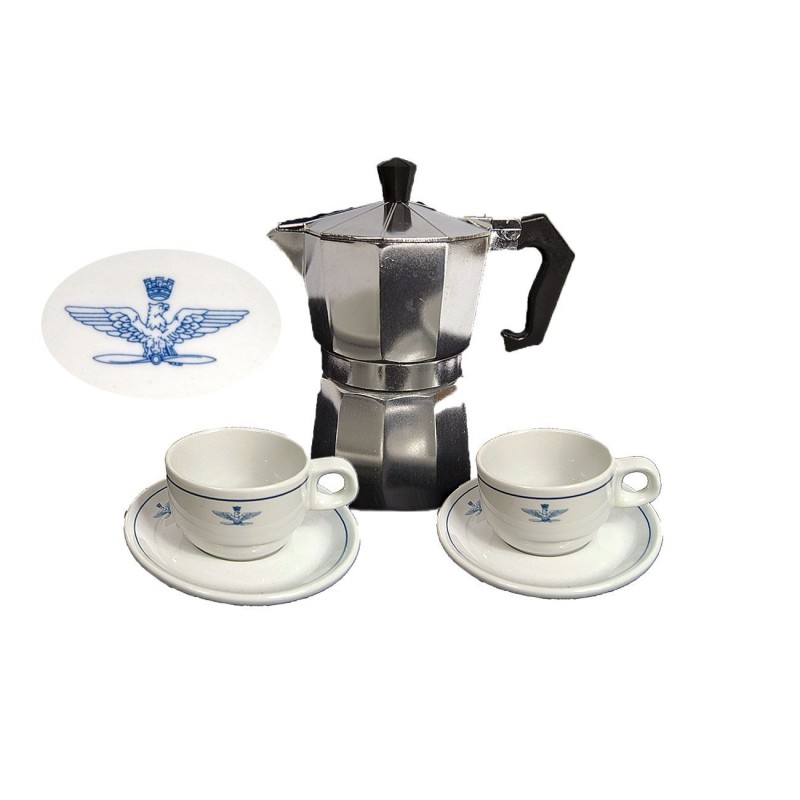 Set 2 Italienische Offiziers Espressotassen + 1 Espressomaker neuwertig