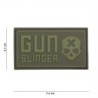 Klett Patch 3D PVC No.17026 Gun Slinger Skull grün 4,1 x 7,4