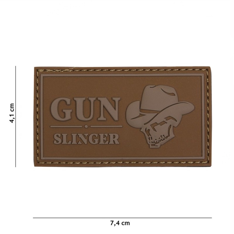 Klett Patch 3D PVC No.16121 Gun Slinger Cowboy coyote 4,1 x 7,4