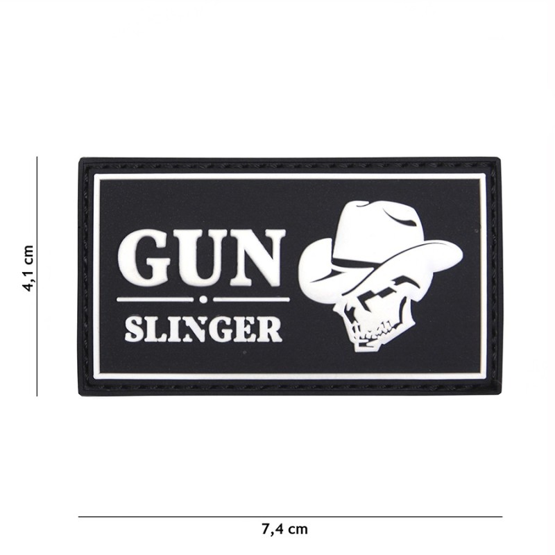 Klett Patch 3D PVC No.16120 Slinger Skull Cowboy schwarz 4,1 x 7,4