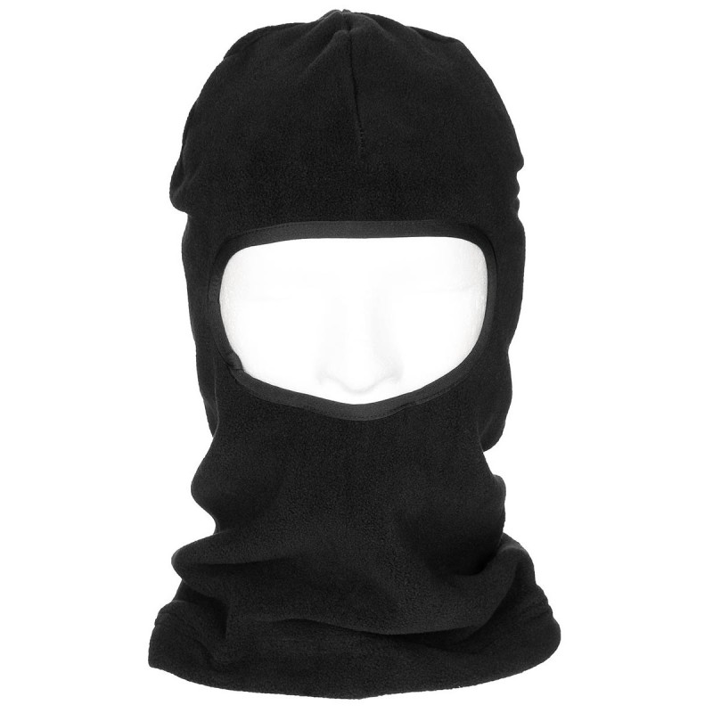 MFH Balaclava 1-Loch Polyester-Fleece schwarz