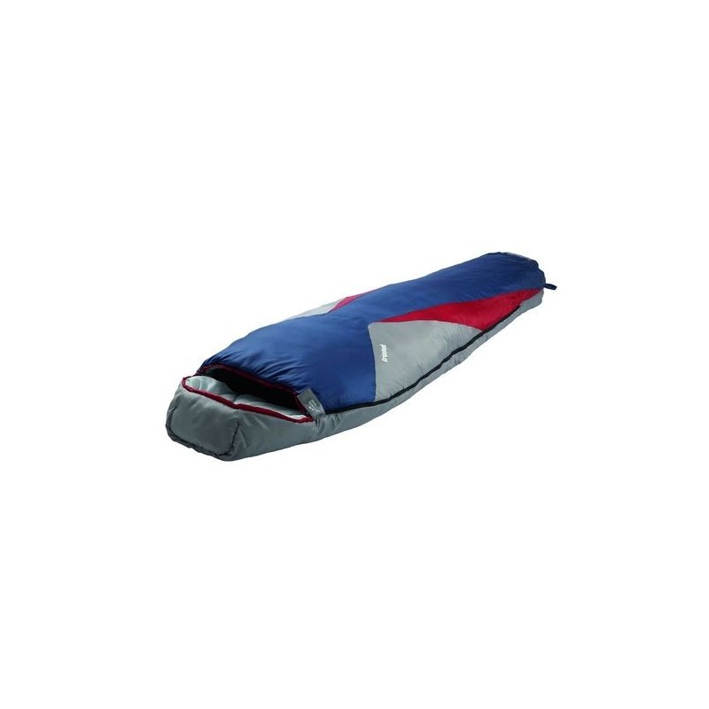 Mumienschlafsack Grönland RV links grau/blau/rot 230 x 82