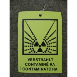 Schild Verstrahlt