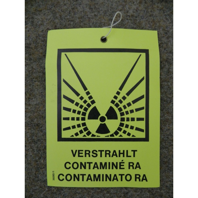 Schild Verstrahlt