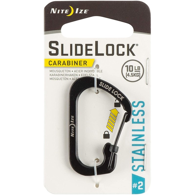 Nite Ize Karabinerhaken S-Biner Slide-Lock Nr.2 schwarz