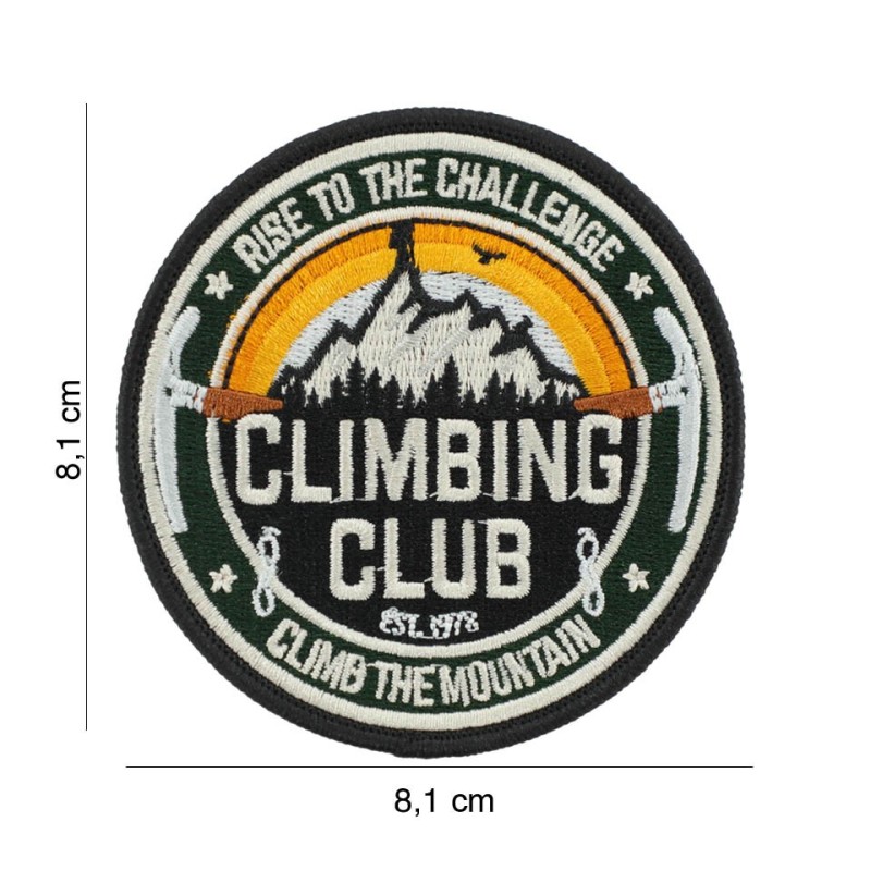 Aufnäher Climbing Club No. 23003 mehrfarbig 8,1 x 8,1