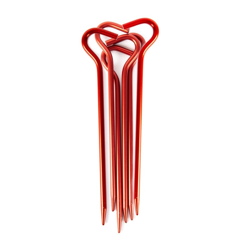 Zelthering Set 6 Stück Tent Peg Basic 19cm rot (3,00€/Stück)