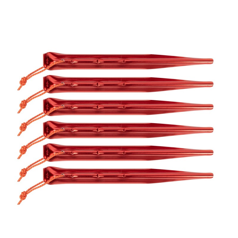 Zelthering Set 6 Stück Tent Peg Allround 19cm rot (3,00€/Stück)