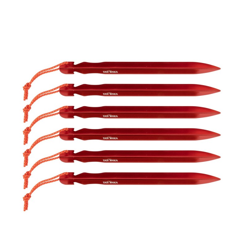 Zelthering Set 6 Stück Tent Peg Light 17cm rot (3,34€/Stück)