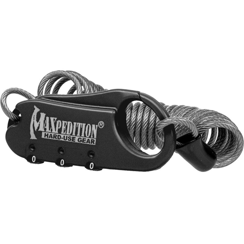 Zahlenschloss Maxpedition Steel Cable Lock schwarz