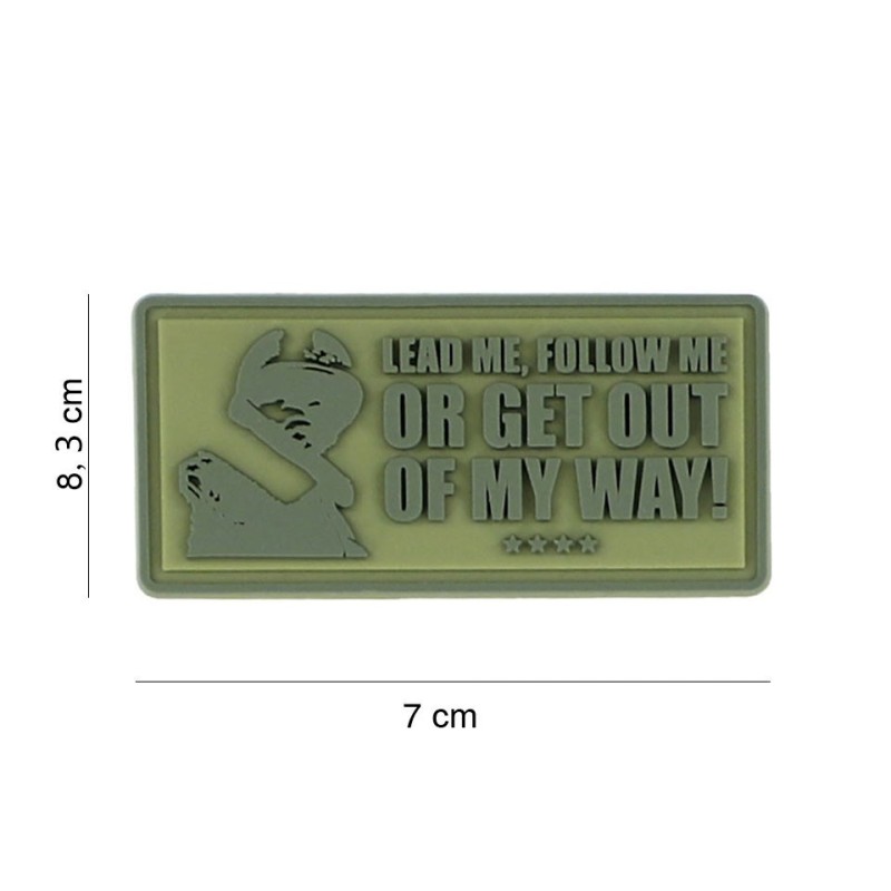 Klett Patch 3D PVC No.8070 Lead me, follow me grün 7 x 8,3