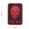 Klett Patch 3D No.19063 Skull The End schwarz/rot 6,8 x 4,6