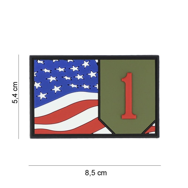 Klett Patch 3D No.7089 1st Infantry flag bunt 5,4 x 8,5