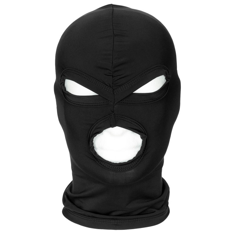 MFH Elasthan Kopfhaube Balaclava 3-Loch schwarz