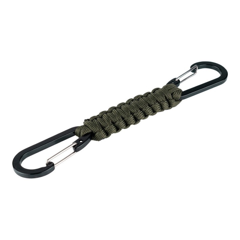 Paracord mit Doppel-Karabiner JF026 grün