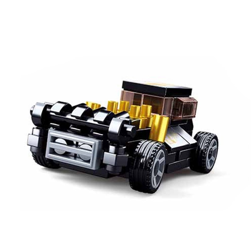 Spielzeug Rennwagen Powerbricks-Pullback/Black Mod Rod M38-B0801C