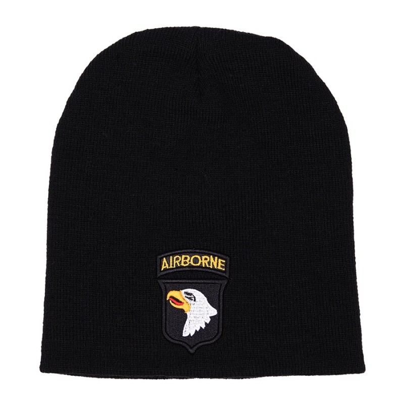 Strickmütze Beanie 101st Airborne schwarz