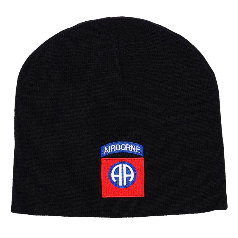 Strickmütze Beanie 82nd Airborne schwarz