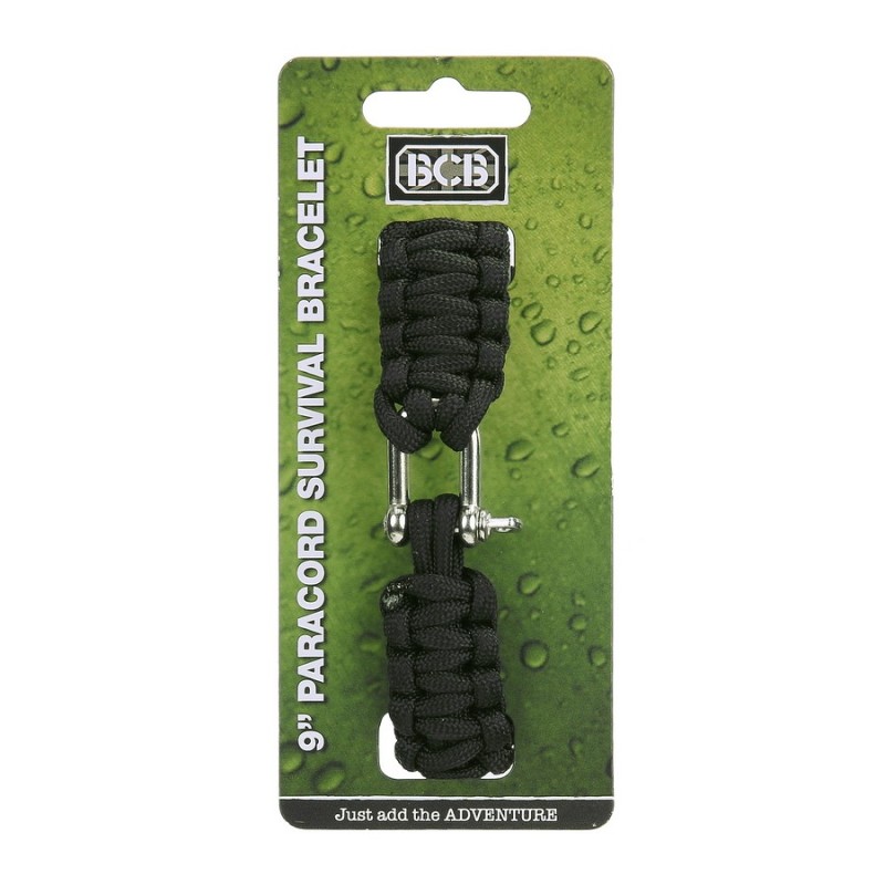 BCB Paracord Eisen Schnalle 9 Zoll CM074B schwarz