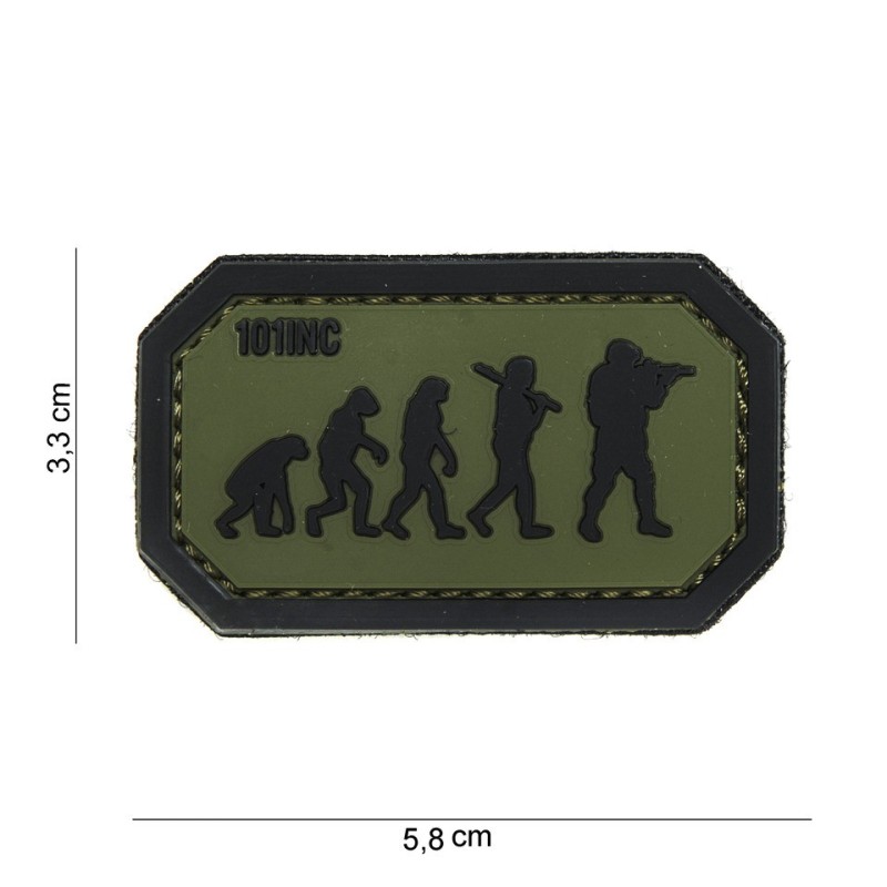 PVC Patch No.14070 Airsoft Evolution grün/schwarz 3,3 x 5,8