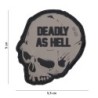 Klett Patch 3D PVC No.16019 Deadly as hell grau 5 x 5,5