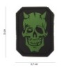 Klett Patch 3D No.12006 Devil Skull schwarz/grün 5 x 3,7