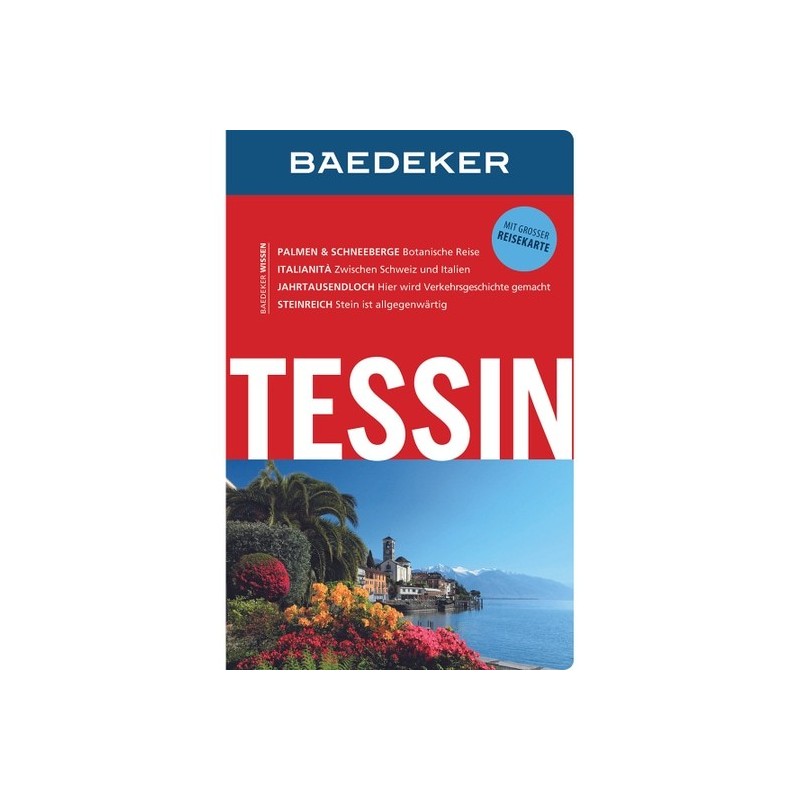 Baedeker Reiseführer Tessin mit großer Reisekarte.