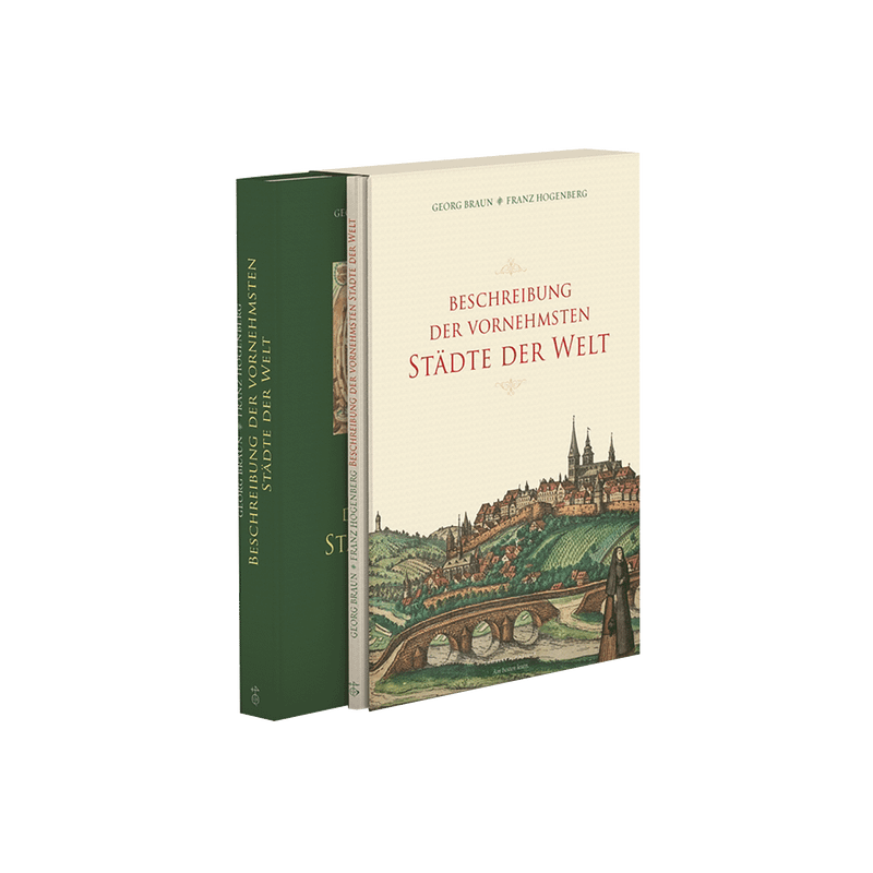 Georg Braun, Franz Hogenberg. Beschreibung der vornehmsten Städte der Welt. 2 Bände im Schmuckschuber. Limitierte und nummeri