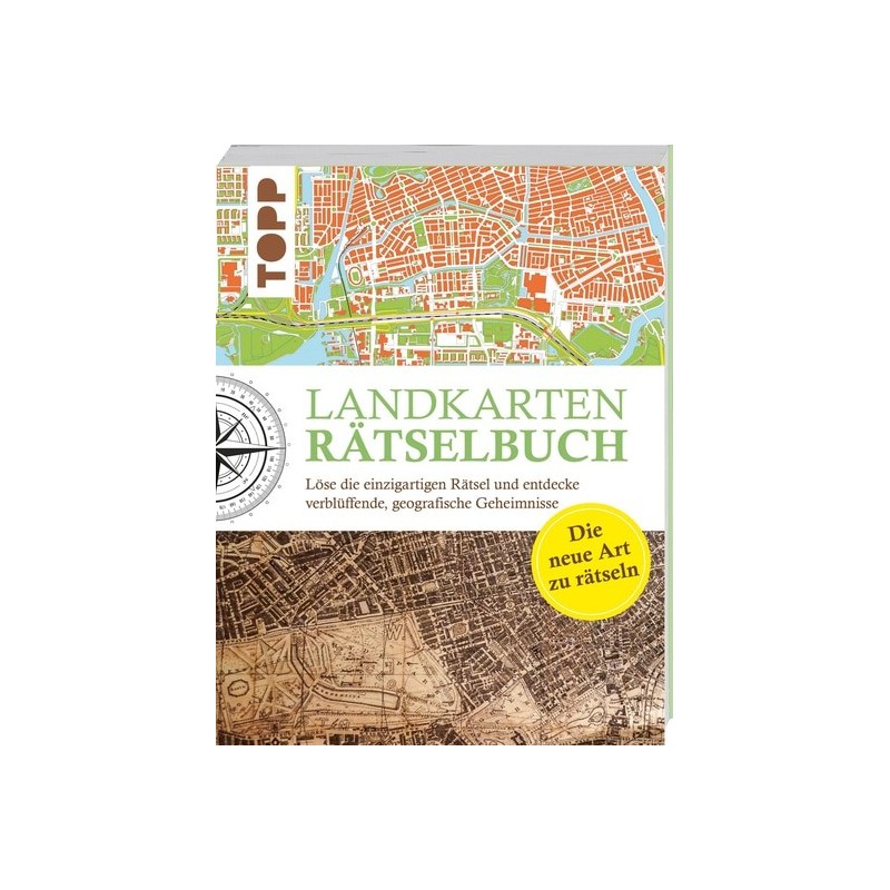 Landkarten Rätselbuch - die Rätselinnovation. Löse die einzigartigen Rätsel und entdecke verblüffende geografische Geheimniss