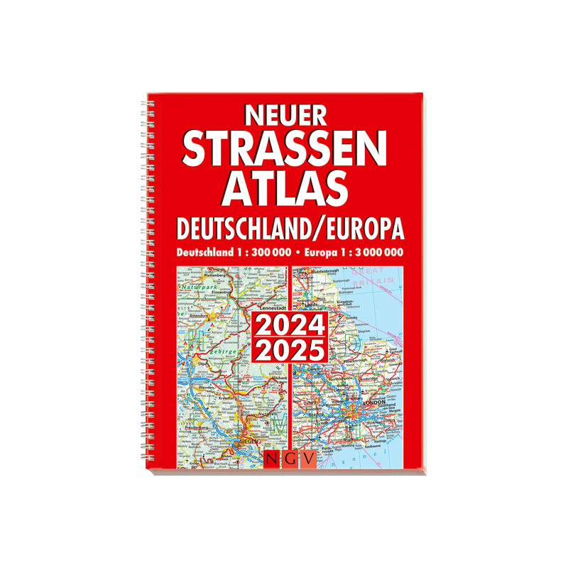 Neuer Straßenatlas. Deutschland/Europa 2024/2025.