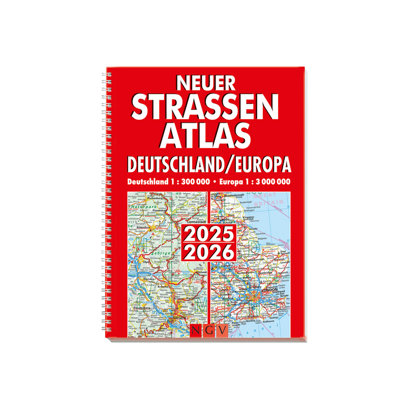 Neuer Straßenatlas Deutschland/Europa 2025/2026.