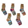 3er Pack Kinder Wollsocken | bunt geringelt | Nature Socks | 3 Paar Wintersocken für Kinder [Größe 31-34]