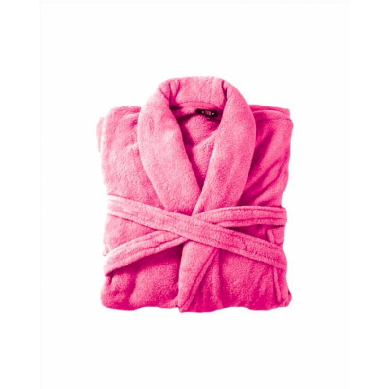 Bademantel & Saunamantel in Teddy-Plüsch-Qualität I Microfaser kuschelig weich I unisex I extra flauschig [Pink]