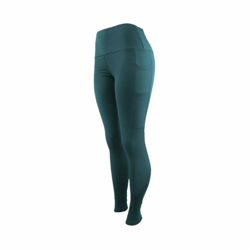 Damen Yoga Hose | Sport Leggings mit hoher Taille | praktische Tasche | formender Effekt | Größe L/XL [Türkis]