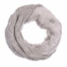 Winter Damen Loop Schal mit Wendemöglichkeit | Strickoptik und Felloptik | Warm und Flauschig [Grau]