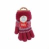 Winter Kinder Handschuhe mit Norweger Stern | Gefütterte Soft Teddy Kinderhandschuhe [Beere]